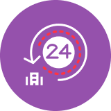 Crédito na conta em até 24h úteis de forma simples e ágil.